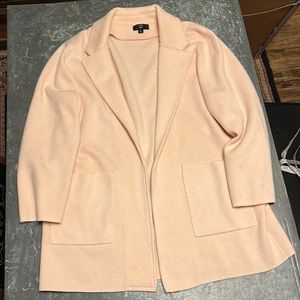 Pale pink sweater blazer
